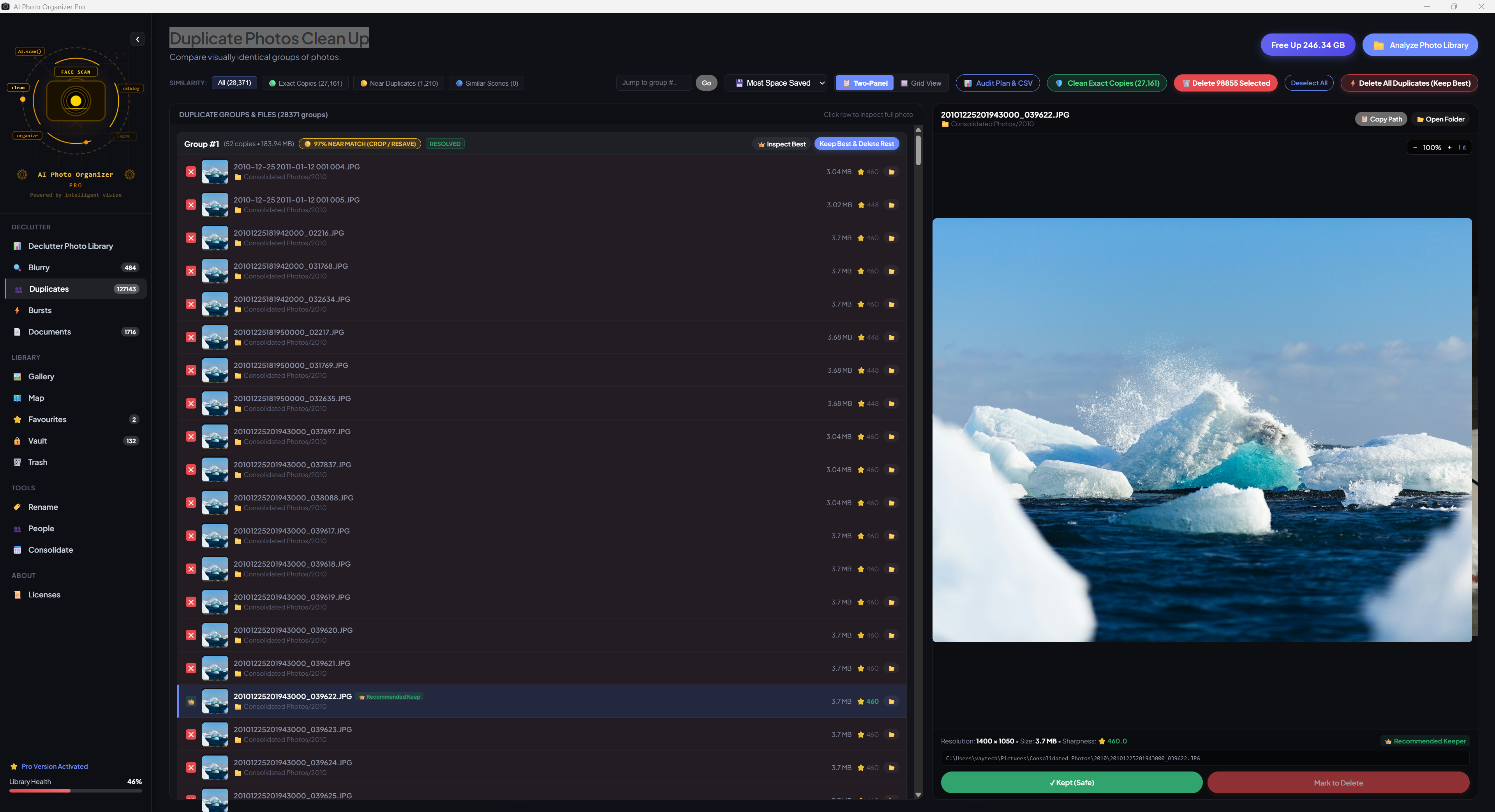 Duplicate Photos Cleanup UI
